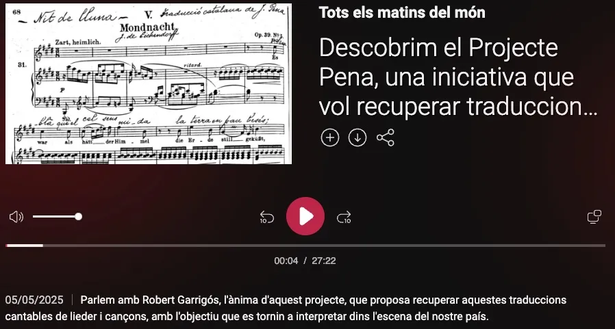 Projecte Pena a Catalunya Música Projecte Pena a Catalunya Música